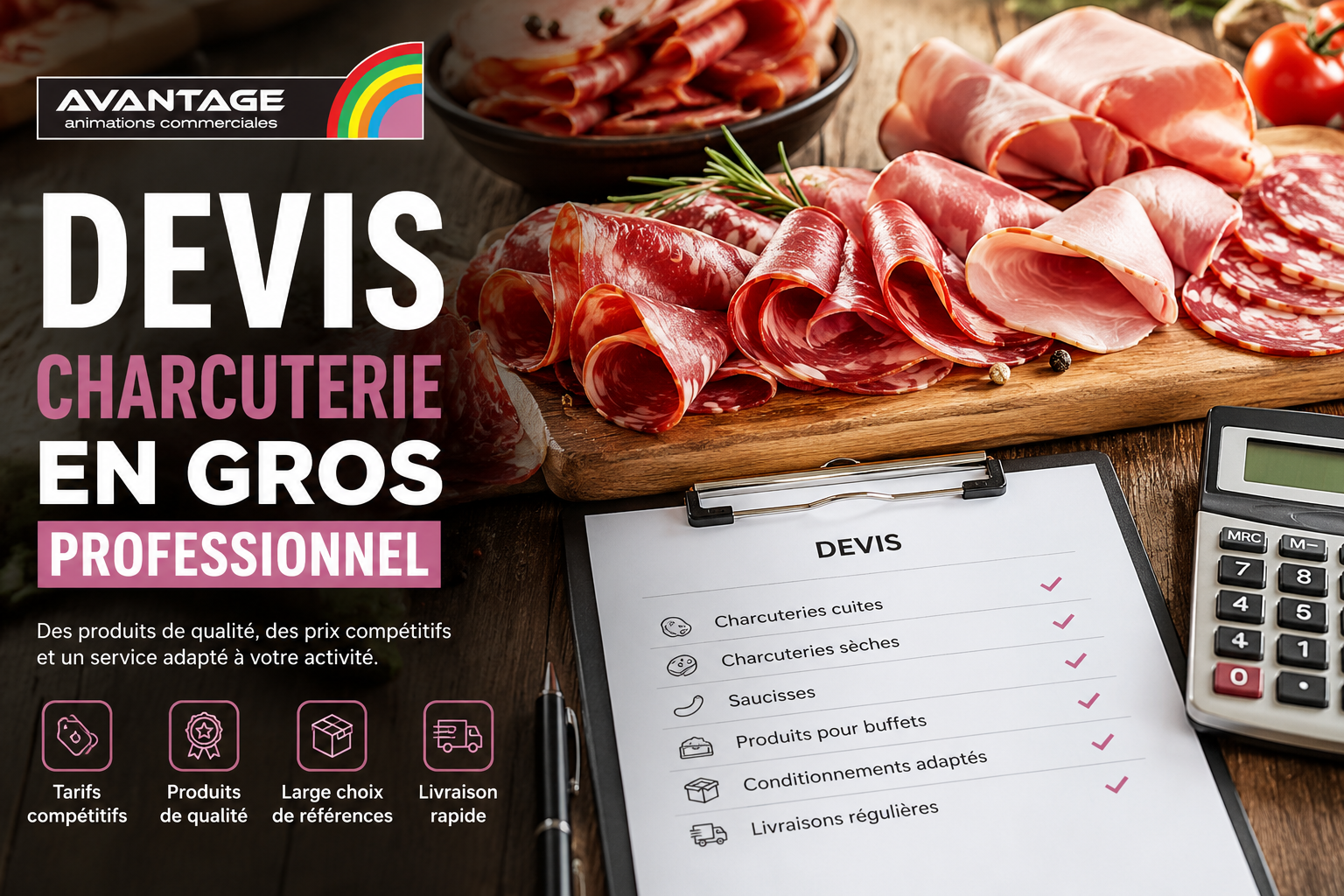 devis charcuterie en gros professionnel