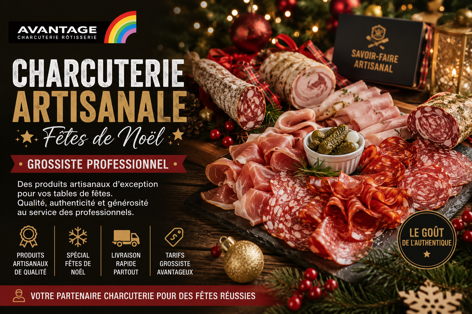 charcuterie artisanale fêtes Noël grossiste professionnel