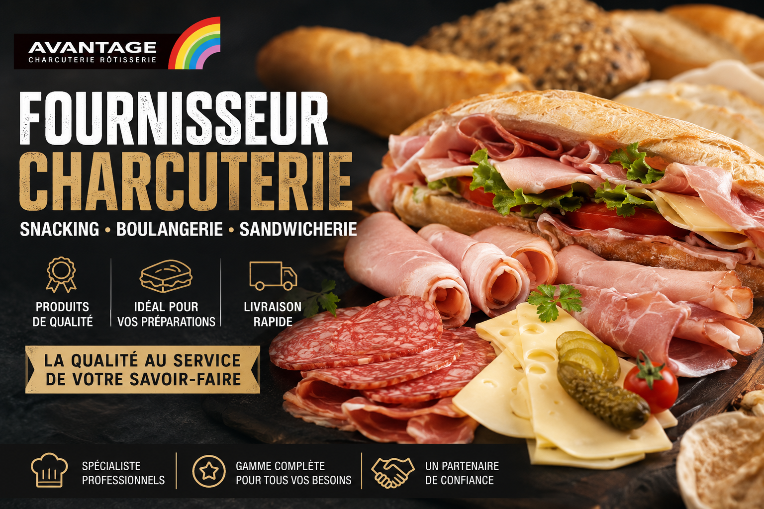 fournisseur charcuterie snacking boulangerie sandwicherie