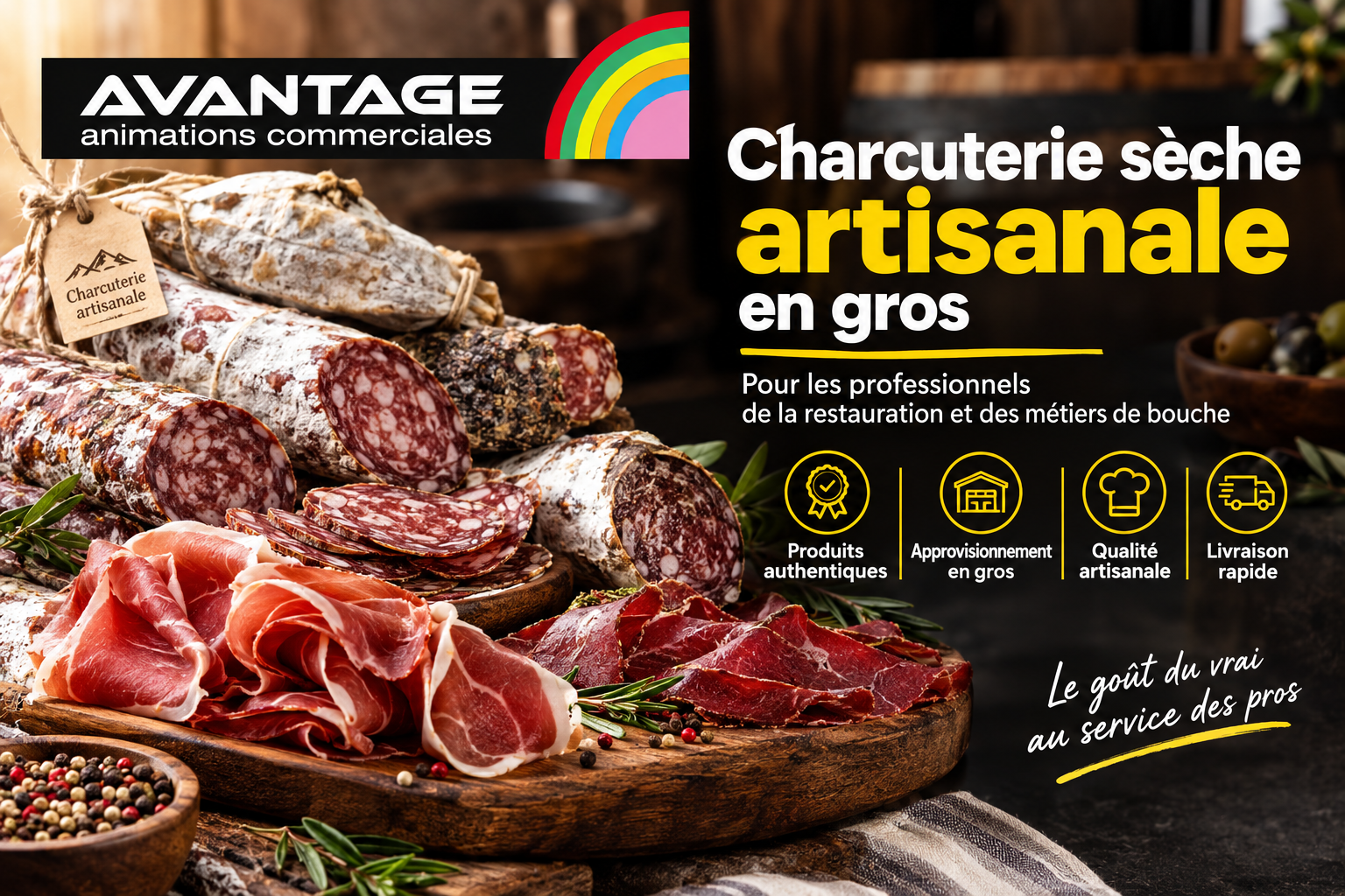 charcuterie sèche artisanale en gros professionnels