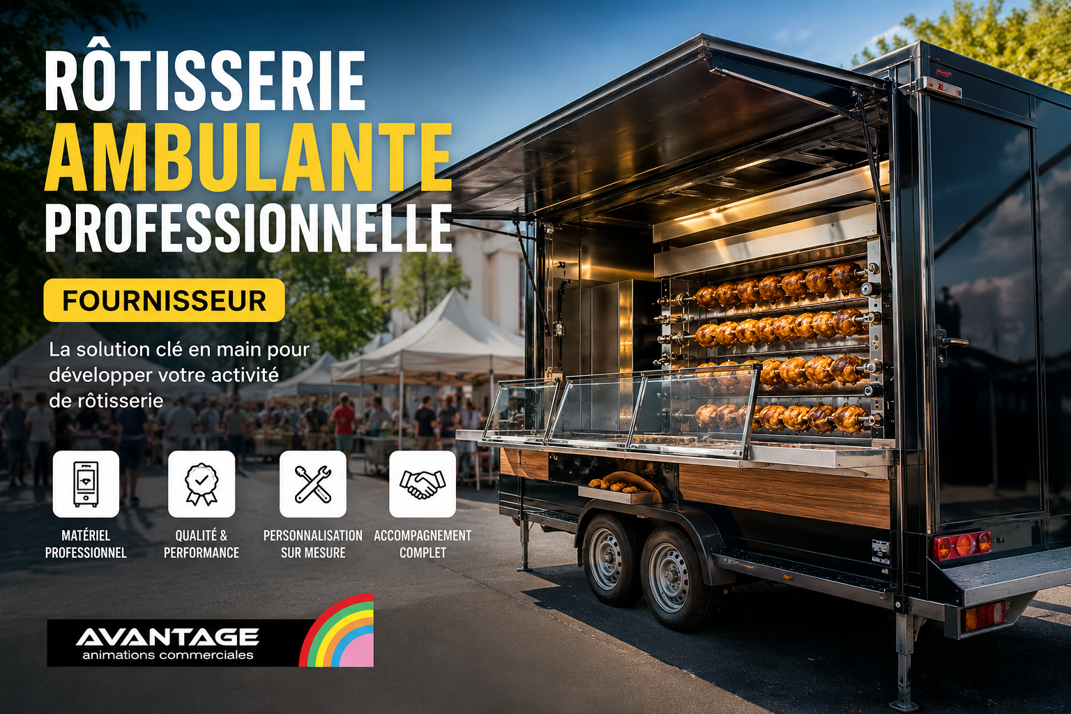 rôtisserie ambulante professionnel fournisseur
