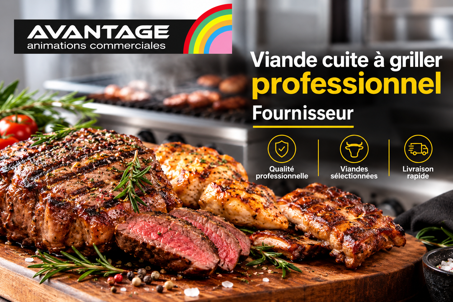 viande cuite à griller professionnel fournisseur